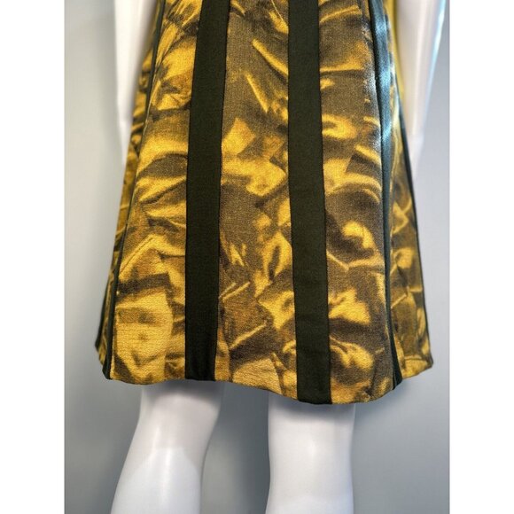 Y2K  EVA GERMAIN PARIS Unique Pattern black elastic High Waisted Skirt France - Picture 4 of 16